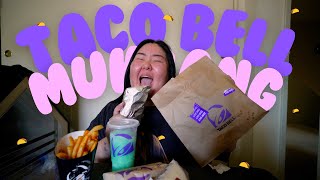 TACO BELL MUKBANG 먹방 EATING SHOW  Grilled Cheese Burrito amp Cantina Crispy Tacos  MONDAY MUNCHIES [upl. by Sheldon]