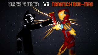 Black Panther VS Nanotech IronMan in People Playground [upl. by Chrystal916]