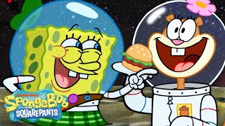 SpongeBob Flies to the Moon 🌕 w Sandy  quotGoons on the Moonquot Full Scene  SpongeBob [upl. by Sirtemed]