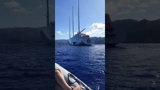 Andrey Melnichenko super sailing yatch impressive size in Sardinia [upl. by Gnes]