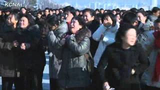 RAW North Koreans in Pyongyang mourn death of leader Kim Jongil 1 [upl. by Anire]