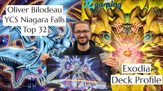 Oliver Bilodeau Top 32 YCS Niagara Falls Exodia Deck Profile  101324 [upl. by Eirollam]