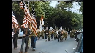 1960s Butler Pennsylvania Boy Scouts amp Girl Scouts Parade down Main Street 8mm Home Movie [upl. by Truc871]