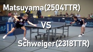 😵Keine Chance für den deutschen Nachwuchs  Matsuyama2504TTR vs Schweiger2318TTR  DTTB Pokal [upl. by Rentsch121]