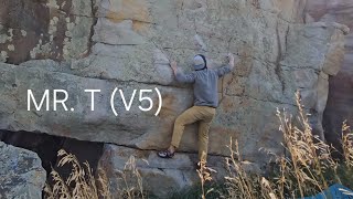 Big Rock Bouldering  Mr T V5 [upl. by Leoni]