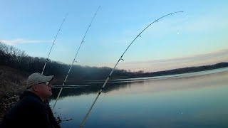 His FIRST CATFISH Early spring success [upl. by Ahkihs]