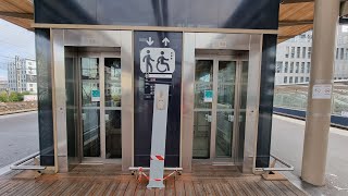 2 Kone Monospace KSS 140 elevators  Rosa Parks RER station Paris France 🇫🇷 [upl. by Osmo]