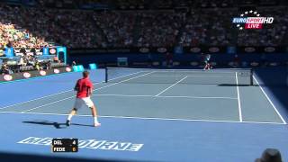 Australian Open 2012 Q F Federer vs Del Potro HD [upl. by Fawne]