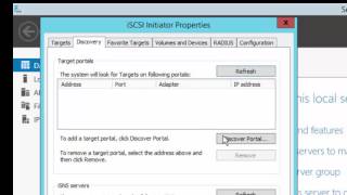 CONFIGURING ISCSI INITIATOR Server 2012R2 [upl. by Lezah]