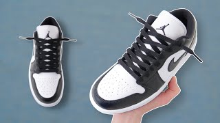 HOW TO LOOSE LACE NIKE AIR JORDAN 1 LOW  How To Lace Jordan 1 BEST WAY [upl. by Ibur685]