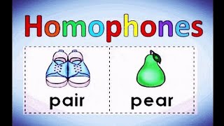 Homophones for kids pairofwords homophones [upl. by Tnelc276]