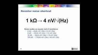 Amplifier noise principles for practical engineer 1 of 4 [upl. by Kendell]