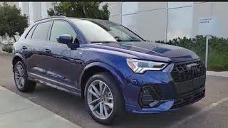 Audi Q3 S line 45 TFSI quattro 2024 in Navarra Blue Metallic with Black Interior [upl. by Kirsch]