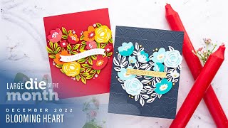 Spellbinders December 2022 Large Die of the Month – Blooming Heart [upl. by Anirav]