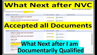 What Next after NVC Accepted all Documents  What Next after I am Documentarily Qualified [upl. by Egoreg]