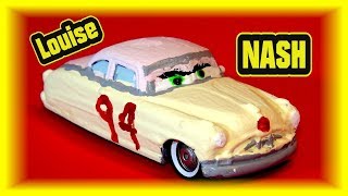 Pixar Cars 3 Louise Barnstormer Nash Custom from Doc Hudson with Lightning McQueen and The King [upl. by Shishko592]