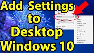 How to add Settings to the desktop context menu on Windows 10 [upl. by Irrahs58]