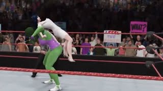 WWE 2K16 PS4 CAW DIVA SHEHULK vs TOMIE Single Match Highlights 20160125223628 [upl. by Cathi464]