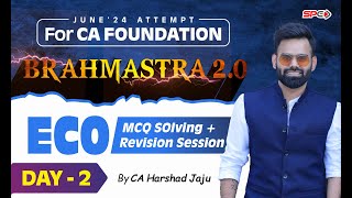 CA FOUNDATION BRAHMASTRA FOR JUNE 24 NEW SYLLABUS  ECO  LECTURE 2  BY CA HARSHAD JAJU [upl. by Luapnaej]