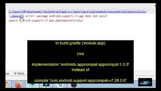 Error “package androidsupportv7app does not exist” [upl. by Levinson]