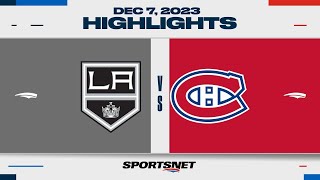 NHL Highlights  Kings vs Canadiens  December 7 2023 [upl. by Annaerdna655]