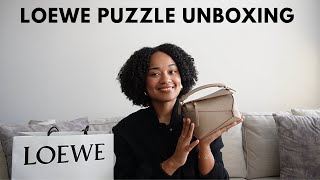 LOEWE PUZZLE UNBOXING  FIRST IMPRESSIONS COST WHAT FITS  JACQUELINE NOEL [upl. by Yecram75]