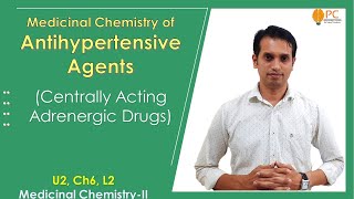 Antihypertensive Drugs Medicinal Chemistry part 3 Centrally Acting Adrenergic Drugs [upl. by Goldstein]