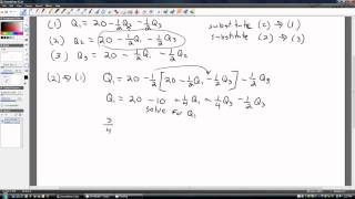 Oligopoly ThreeFirm Cournot Model [upl. by Ahsinar]