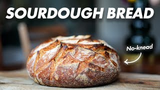 Perfect SOURDOUGH BREAD  easy noknead recipe [upl. by Asilanom]