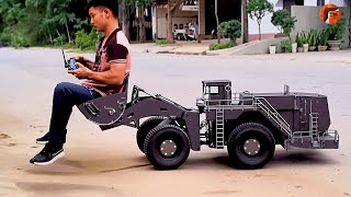 Man Builds RC Wheel Loader Powered by Hydraulic Mechanisms  Start to Finish by rcactionhomemade [upl. by Thurston223]