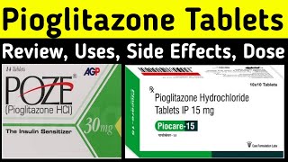 Pioglitazone 15 mg 30 mg Uses in Hindi  Pioglitazone Mechanism of Action Side Effects Dose [upl. by Aneeres]