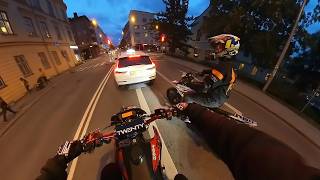 POLICE get sent out after bike BACKFIRES Nightride feat Yamaha Wr125x [upl. by Bloxberg]