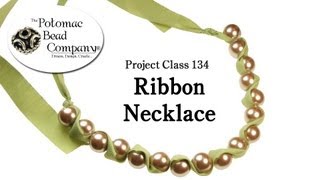 Make a Ribbon and Bead Necklace [upl. by Llehsram]