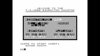 Biorhythm Monitor for the ZX81 [upl. by Ainek]