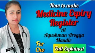 how to make Medicine Expiry Register। for NQAS and kayakalp। nqas kayakalp cho [upl. by Eirrod336]