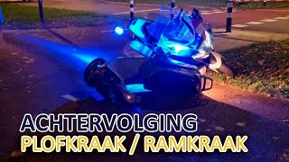 Politie  Achtervolging verdachten heterdaad ramkraakplofkraak  Utrecht Stad [upl. by Odinevneib]