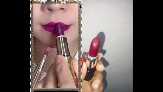 purple 💜 lipstick swetachauhan swetachouhan lipstick makeuptutorial eyemakeup lips makeup [upl. by Hsetim]