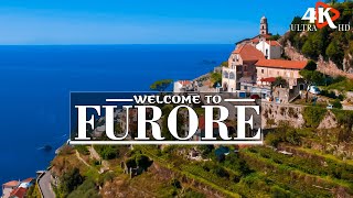 FLY OVER FURORE BEACH4K UHD Amazing Italy Natural Scenery amp Relaxing Music 4K Ultra HD video🌞 [upl. by Etyam748]