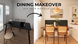 Small Dining Area Makeover  IKEA Bench Hack [upl. by Notgnirrab319]