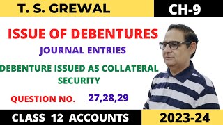 ISSUE OF DEBENTURES TSGREWAL CH9 QUE NO272829 Debenture issued as collateral security [upl. by Thain]