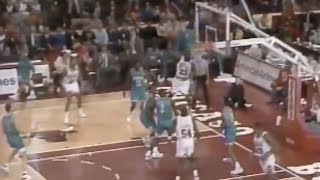 Rare Michael Jordan hammer dunk  Charlotte Hornets  Chicago Bulls  1992 NBA season [upl. by Nosaj]