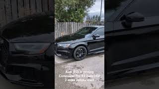 Audi RS3 is getting Compustar Pro R3 2way LED 2 miles remote start [upl. by Graehme]