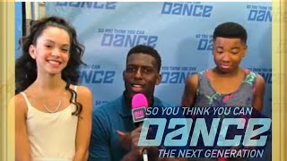 Daniela Avanzini amp Kida The Great  So You Think You Can Dance Next Generation interview [upl. by Jaclyn]