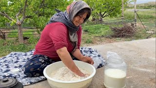 Traditional Bread Making and Outdoor Cooking in a Rural Garden [upl. by Llennaj]