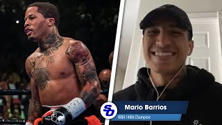 GERVONTA DAVIS A HUGE NAME beating him DOES A LOT FOR ME  Mario Barrios [upl. by Yessej]