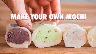 4 Ingredient Homemade Mochi Ice Cream [upl. by Hendrika]