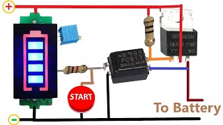 Great Idea Turn a Battery Level Indicator into a Battery Charger  Auto Cut OFF [upl. by Affay983]