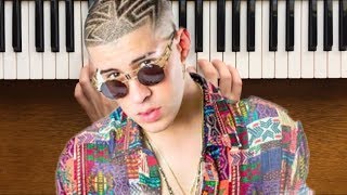 Bad Bunny  Amorfoda Piano Cover How to play tutorial [upl. by Aitsirt]