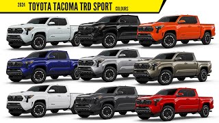 2024 Toyota Tacoma TRD Sport  All Color Options  Images  AUTOBICS [upl. by Adrial]