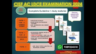 CISF AC LDCE STUDY MATERIAL 2024 Contact No 9289224310 [upl. by Christye]